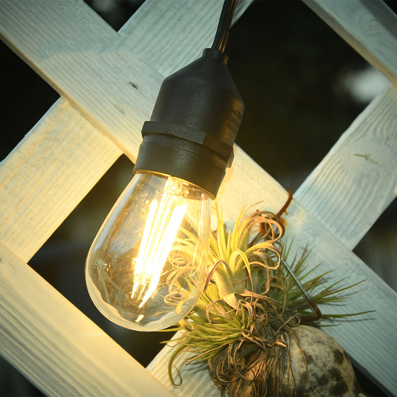 مصباح إضاءة خرافية مقاوم للماء للحديقة ، مصباح سلسلة LED ، إكليل خارجي ، شرفة ، ديكور أضواء الزفاف ، IP65 ، 15 متر