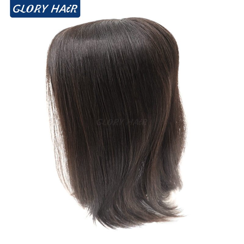 GLORYHAIR-TP18-الصينية ريمي الشعر البشري توبر للنساء 14 بوصة الطبيعية مستقيم الشعر المستعار النساء 3 مقاطع الشعر على خصلات شعر