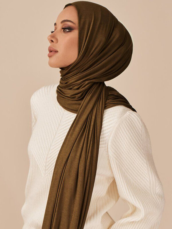 وشاح حجاب من القطن مشروط جديد 2023 للنساء المسلمات شال قابل للتمدد سهل المنديل أوشحة الحجاب للسيدات الأفريقيات