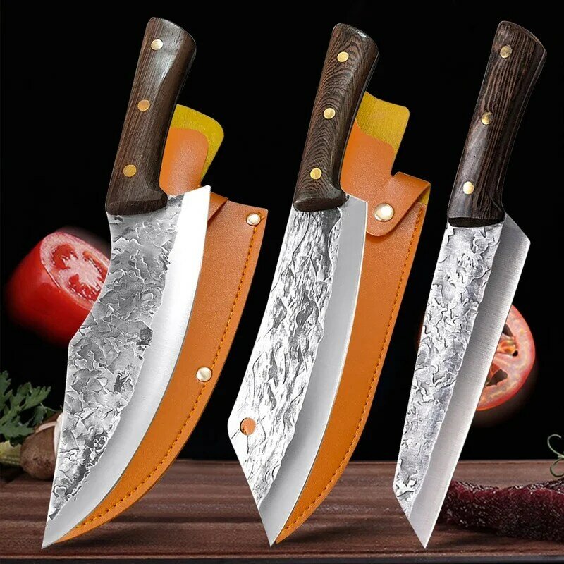 سكين نزع العظم مزورة سكين الجزار المطبخ الفولاذ المقاوم للصدأ اللحوم تقطيع سكين الصربي الشيف جهاز التقطيع الطولي سكين أدوات الطبخ