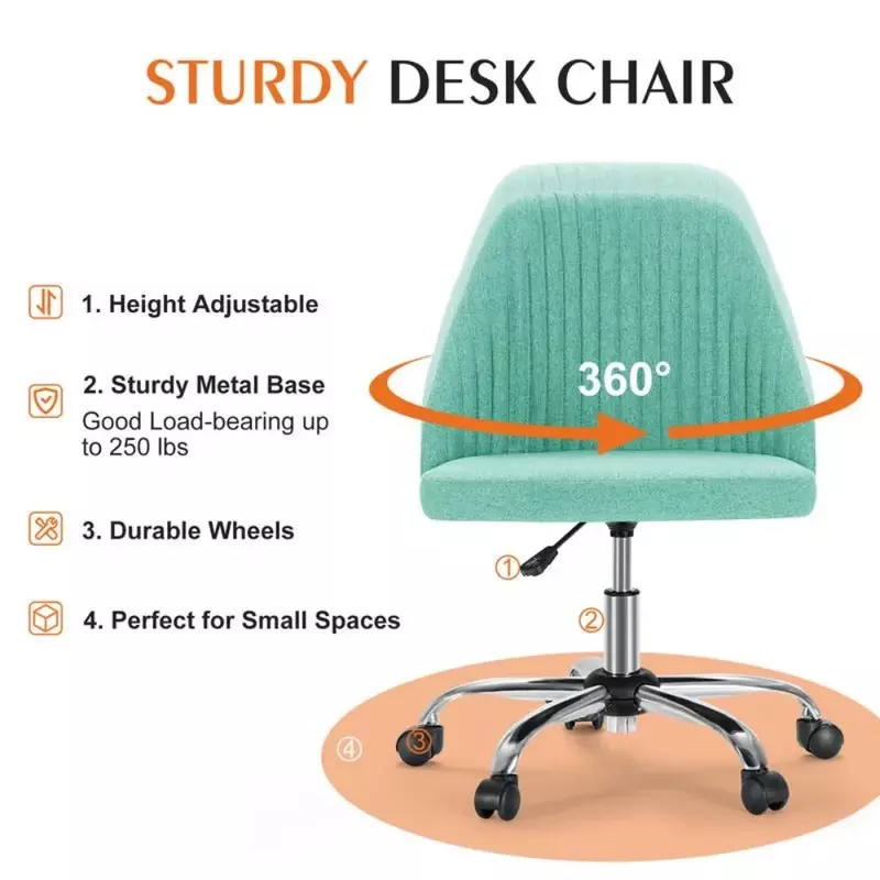 كرسي تنفيذي بدون ذراع للمكتب ، كرسي تنفيذي لطيف ، كرسي مساج ، كرسي مكتب صغير المساحة