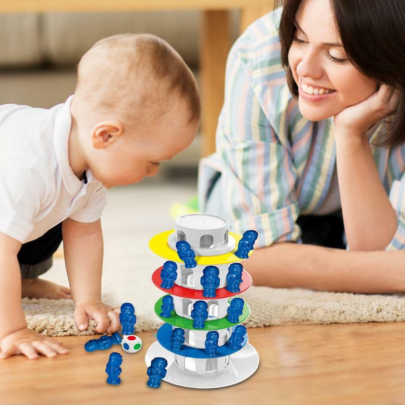 التراص لعبة برج التوازن ، لعبة التفاعل بين الوالدين والطفل ، وتطوير الدماغ ، والتعلم المبكر ، مونتيسوري ، غرامة