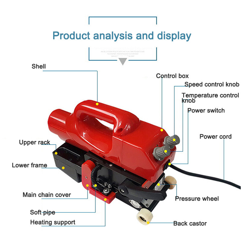 شبه التلقائي آلة لحام غشاء أرضي لحام مناسبة ل بك البلاستيك تسرب المياه غشاء الصرف مجلس لحام أدوات