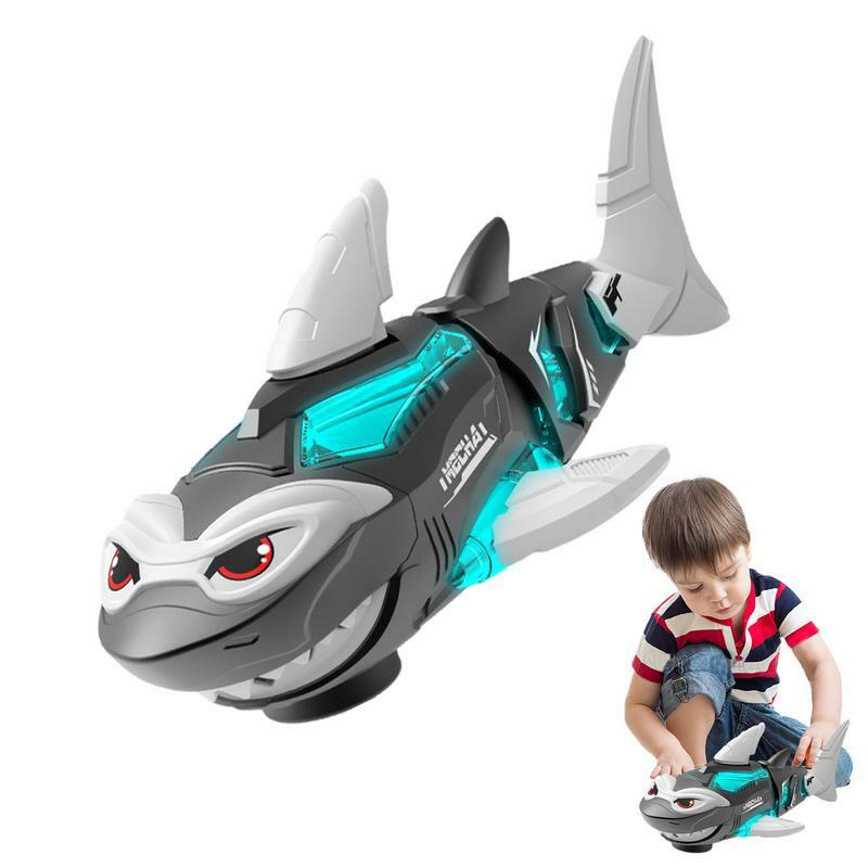 لعبة قرش كهربائية للأولاد ، تمثال سمك القرش ، ألعاب تفاعلية مع أضواء وصوت ، ألعاب المشي بالماء