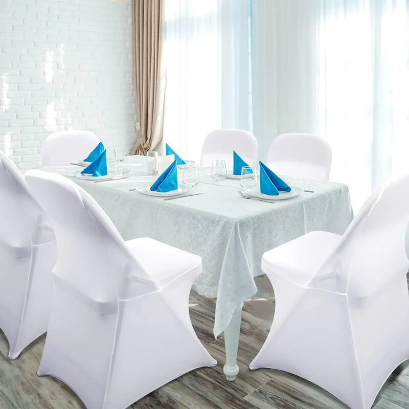 أغطية أغطية كرسي قابلة للغسل شاملة قابلة للتمدد ، أغطية كراسي قابلة للطي ، واقي سبانديكس لعطلات الزفاف ، 50 أو ترقية