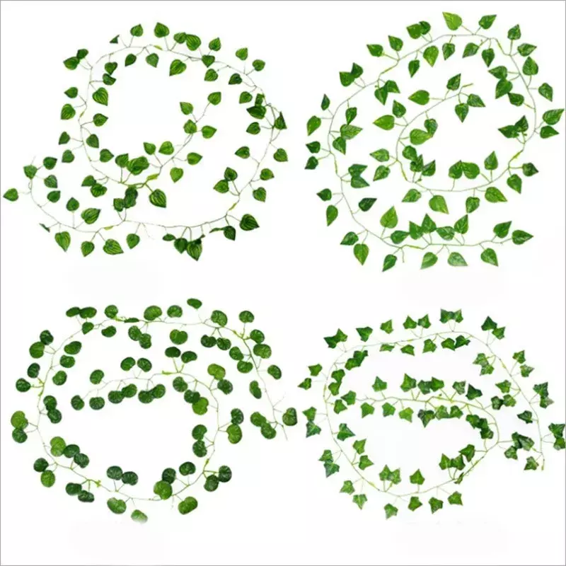1 قطعة 210 سنتيمتر الحرير الأخضر الاصطناعي معلق عيد الميلاد جارلاند النباتات الكرمة يترك Diy بها بنفسك المنزل حفل زفاف الحمام حديقة الديكور