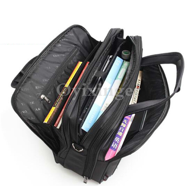 حقائب رجال الأعمال سعة كبيرة الرجال حقائب الكمبيوتر المحمول 16 "17.3" الكمبيوتر المحمول حمل الحقائب الذكور Crossbody حقيبة كتفية للسفر