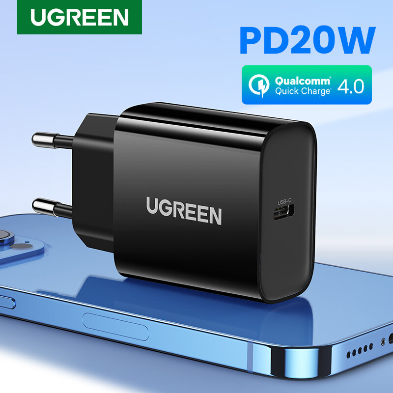 شاحن UGREEN PD 20 وات QC4.0 QC3.0 USB Type C شاحن سريع الشحن 4.0 3.0 QC لهاتف iPhone 13 12 Pro Xs 8 شاومي