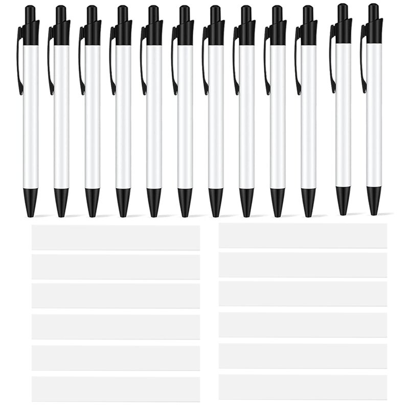 أقلام حبر جاف التسامي فارغة مع يتقلص التفاف ، لوازم القرطاسية المدرسية ، سهلة التركيب ، 12 مجموعات