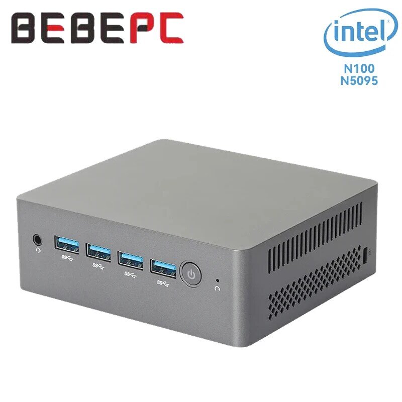 كمبيوتر BEBEPC-Mini مع شبكة LAN مزدوجة ، Intel N100 ، N5095 ، DDR5 ، يدعم Win10 Linux ، WiFi 6 ، بلوتوث ، جدار الحماية Pfense ، المنزل ، الكمبيوتر المكتبي