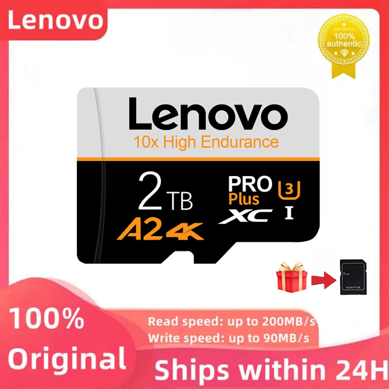 لينوفو-بطاقة ذاكرة عالية السرعة ، مايكرو TF ، بطاقة SD لمفتاح نينتو ، هاتف ، PS4 ، 2 ، 10000 جيجابايت ، جيجابايت ، فئة 10 ، مايكرو