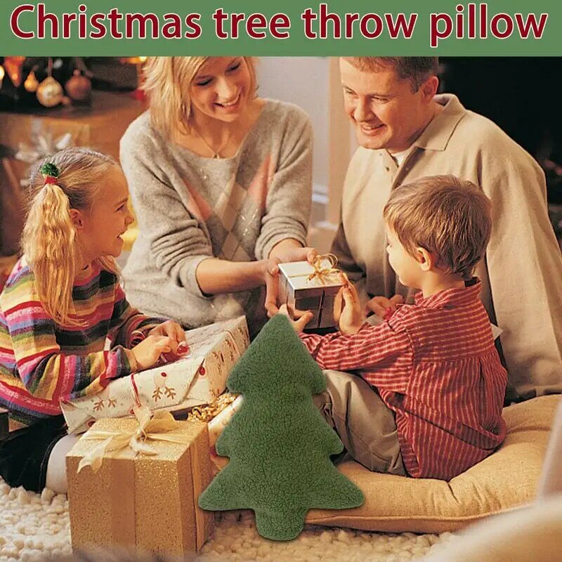شجرة عيد الميلاد الخضراء وسائد فخمة محشوة لينة النبات زينة عيد الميلاد عيد الميلاد وسادة مسند الظهر شجرة محشوة رمي وسادة