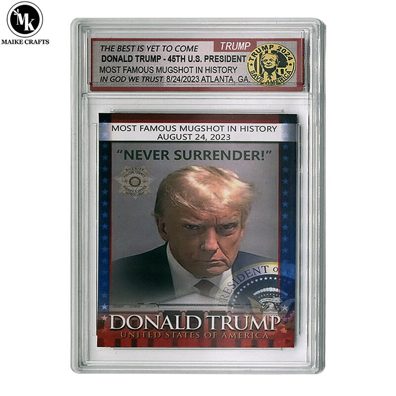 مجموعة دونالد ترامب للبطاقات ، بطاقة تذكارية ، رئيس الرئيس الأمريكى ، للخروج من اسم العالم ، هدية للجماهير