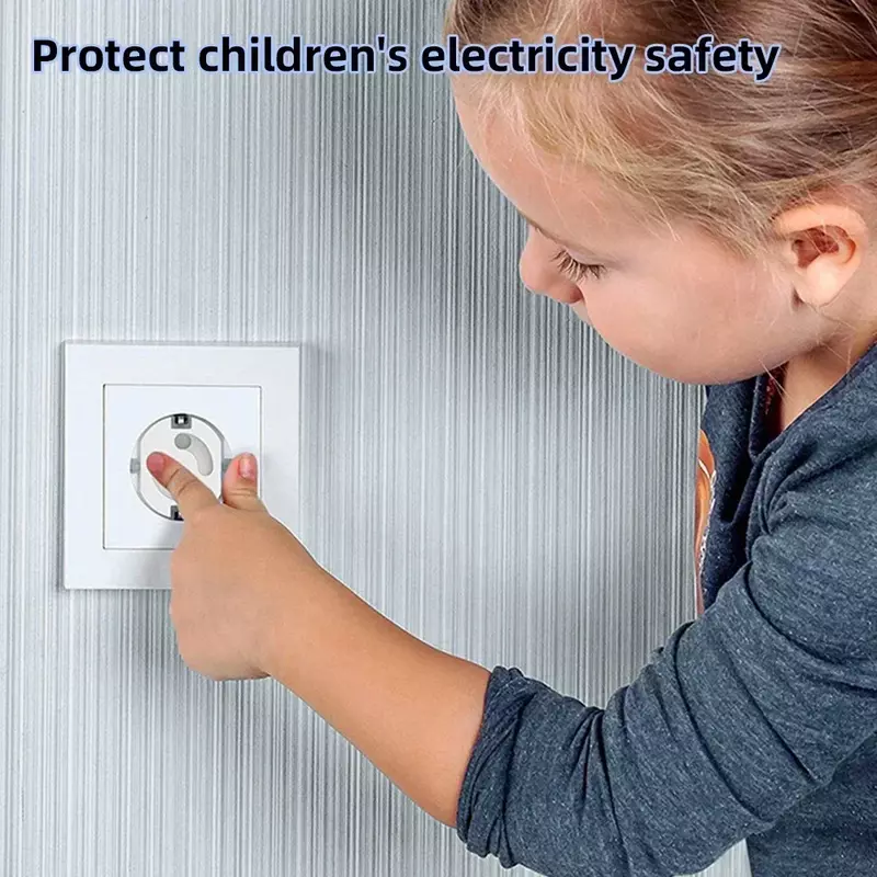 حماية المخرج الكهربائي للطفل والطفل ، مقبس الطاقة الاتحاد الأوروبي ، حارس السلامة ، المضادة للصدمات الكهربائية ، المقابس حامي ، تدوير يغطي ، 1 قطعة ، 10 قطعة