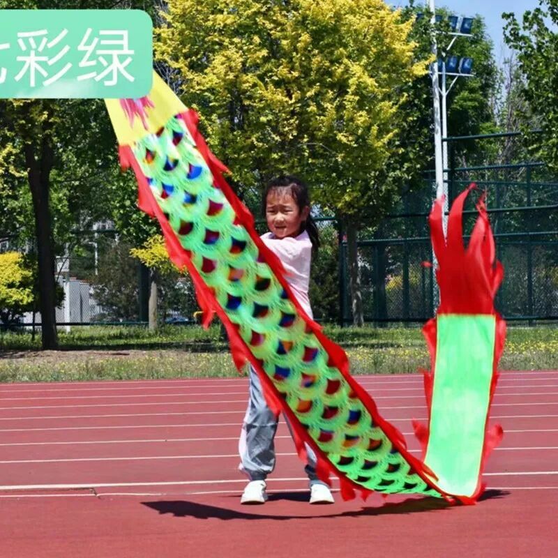 شريط رقص التنين الصيني مع قضيب القطب للأطفال ، الرقص المربع ، الاحتفال بالمهرجان ، إكسسوارات بناء الجسم ، 3 5 أمتار