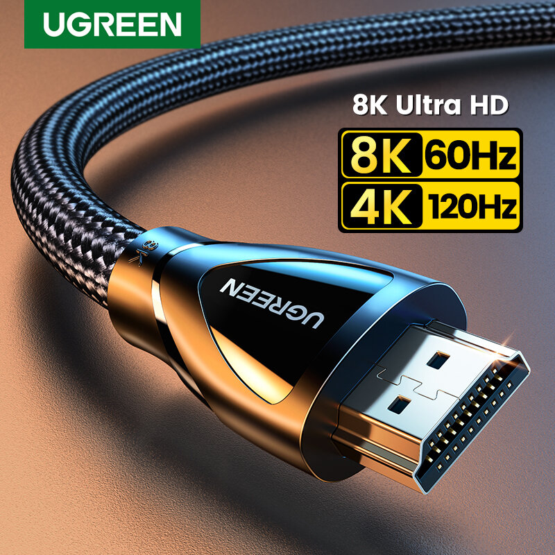 كابل HDMI من Ugreen لسلسلة Xbox X HDMI 2.1 كابل 8K/60Hz 4K/120Hz HDMI الخائن لشاومي Mi Box PS5 HDR10 + 48Gbps HDMI 2.1
