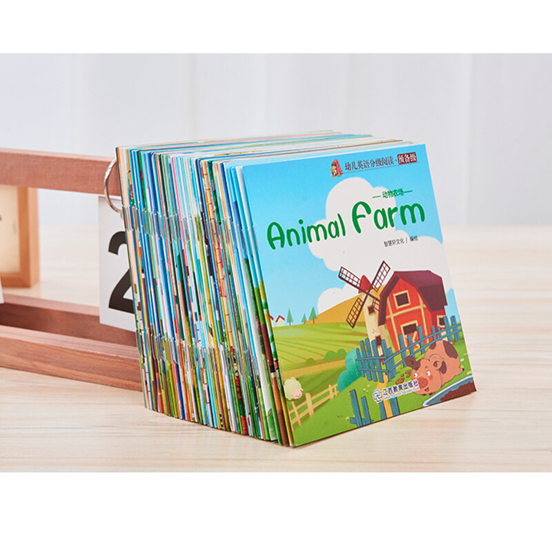 40-100 كتيبات للأطفال تعلم الكلمات الإنجليزية كتب القراءة المصورة قصة الطفل القراءة قبل K ألعاب تعليمية مونتيسوري