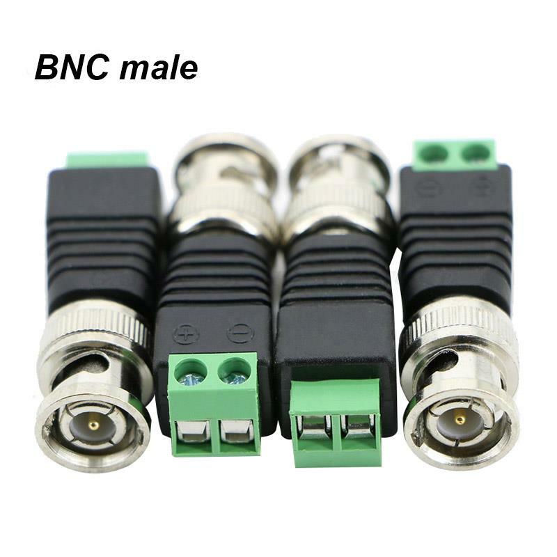 10 قطعة BNC ذكر موصل UTP فيديو Balun محول التوصيل لنظام كاميرا المراقبة CCTV