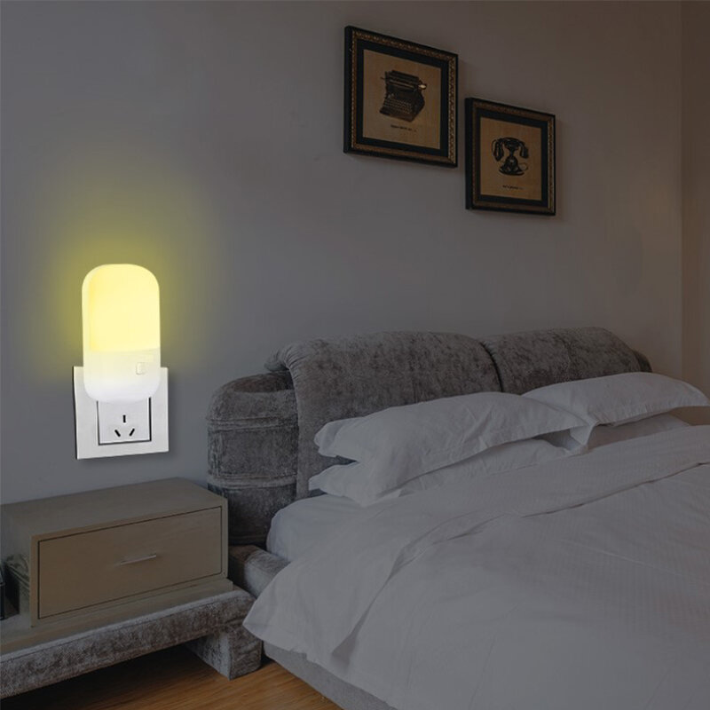 مصباح ليلي ليد موفر للطاقة للأطفال ، مصباح بجانب السرير ، مفتاح إضاءة ليلية ، غرفة نوم ، مدخل ، سلالم ، الاتحاد الأوروبي ، الولايات المتحدة ، 1-10