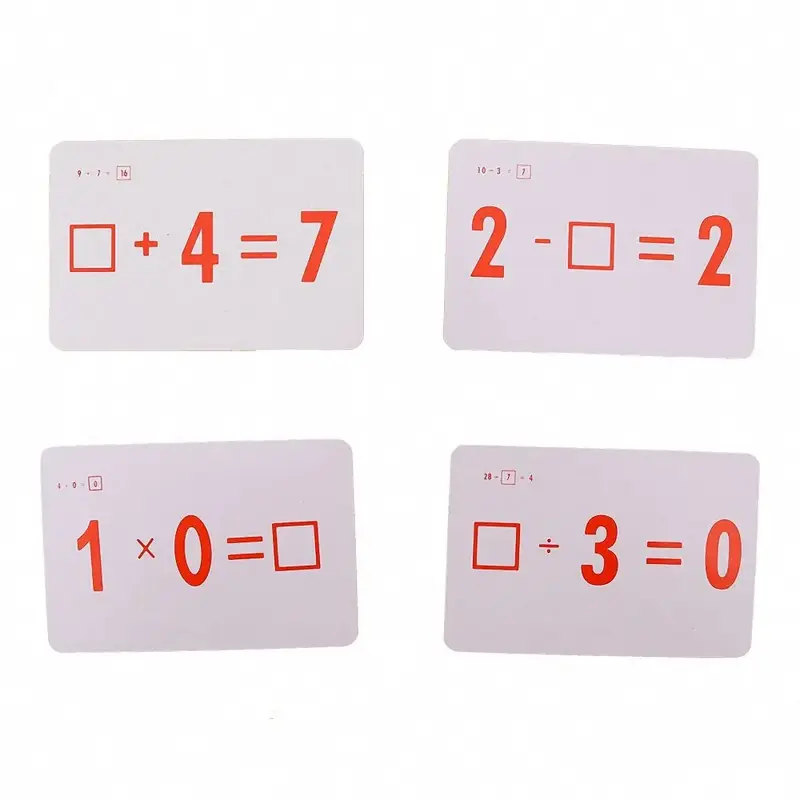 أطفال الرياضيات بطاقات التعلم الرياضيات بطاقة إضافة الطرح الضرب شعبة الحساب لعبة للأطفال لعبة تعليمية