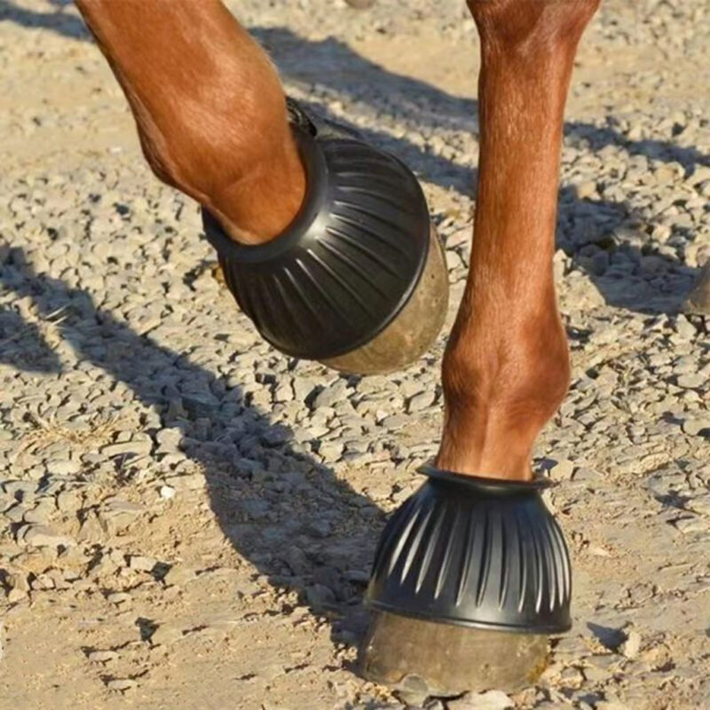المطاط جرس الأحذية هوك وحلقة العلوي للحصان ، 360 درجة حماية الأحذية ، S M L XL ، دروبشيب ، 1 زوج