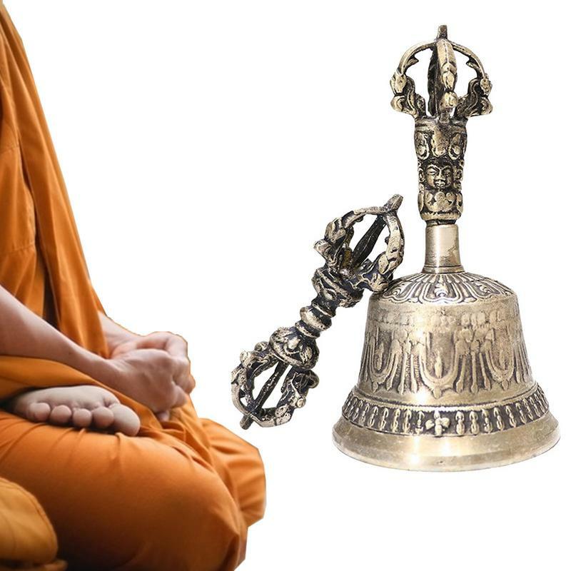 جرس التأمل البوذية التبتية ومجموعة دوريه جرس التأمل ومجموعة دوريه Dharma الأشياء دوريه Vajra جرس التأمل مذبح