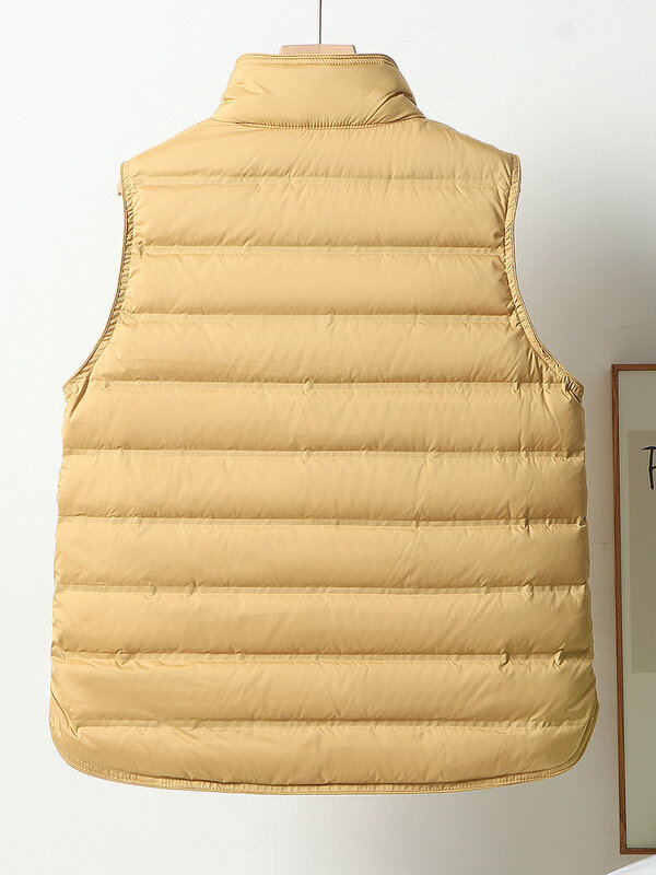 معطف بطة خفيف للغاية للنساء ، تصميم كوري ، بدون أكمام ، قماش مرقع غير ملحوم ، معطف عصري ، صدرية جديد ، 2023