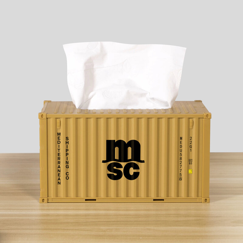 MSC 1:25 اللوجستية حاوية نموذج الأنسجة صندوق سطح المكتب زينة ريترو تصميم الإبداعية منديل المنظم هدية شعار التخصيص