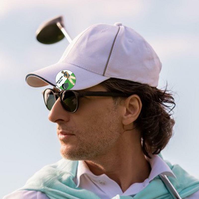 علامة كرة الغولف المغناطيسي مع مغناطيس قوي معززة ، علامات ، مشبك قبعة ، مشهد الغولف ، حامل علامة