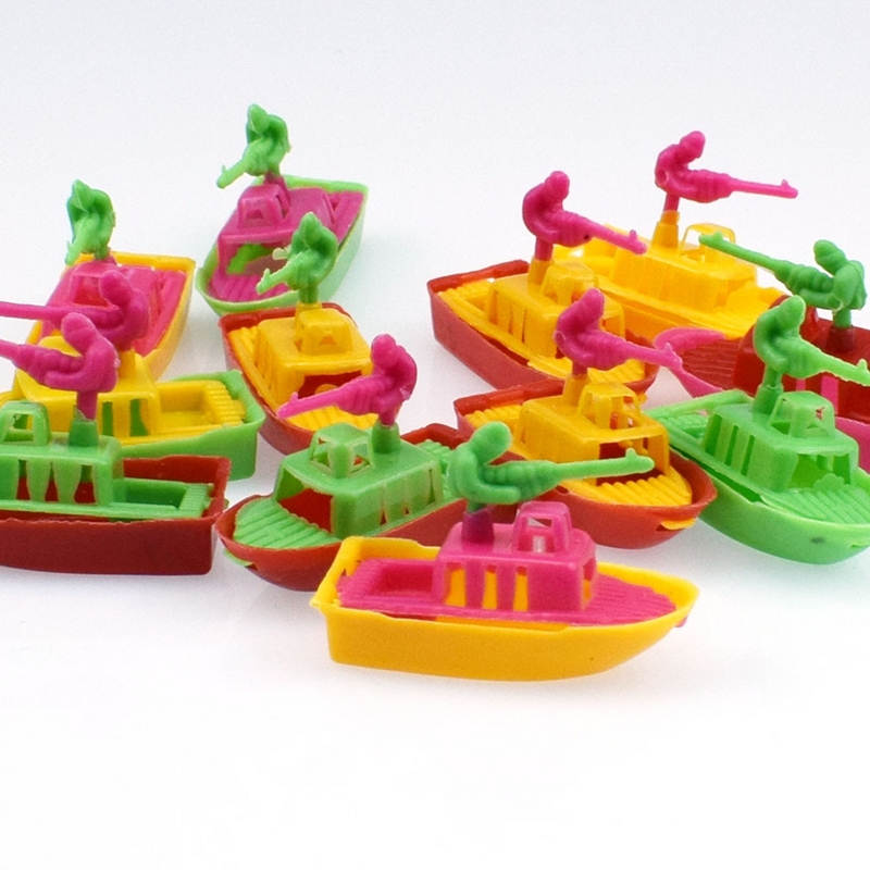 قارب بلاستيكي صغير للأطفال ، لعبة محاكاة ، قتال ، للأطفال الصغار ، ألوان مختلطة ، 20 صولًا