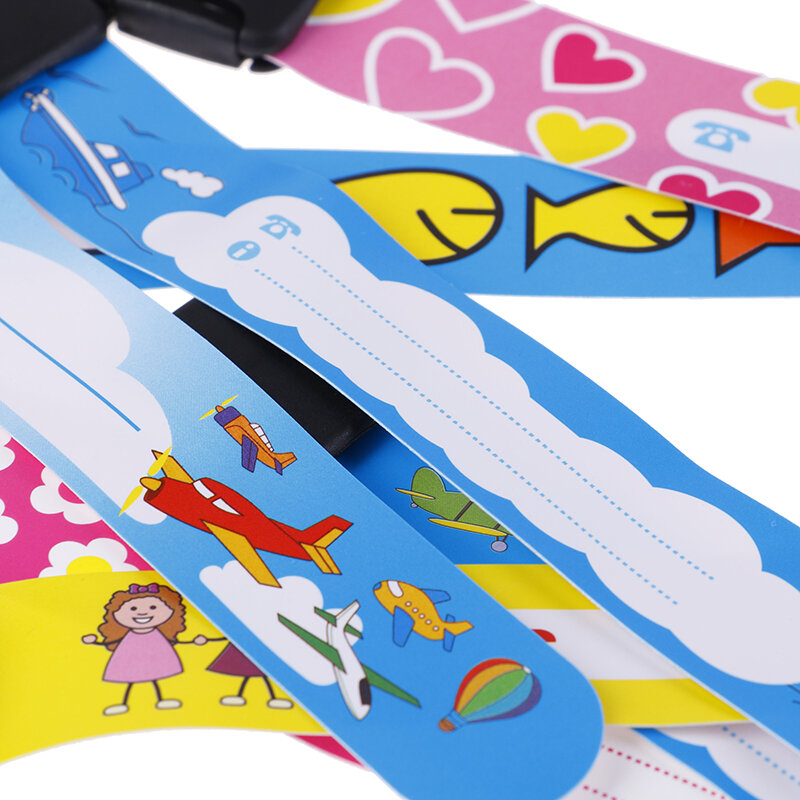 4 قطعة عشوائية قابلة لإعادة الاستخدام قابل للتعديل سلامة الأساور أساور للأطفال الطفل السفر الحدث رحلة ميدانية النشاط في الهواء الطلق مقاوم للماء