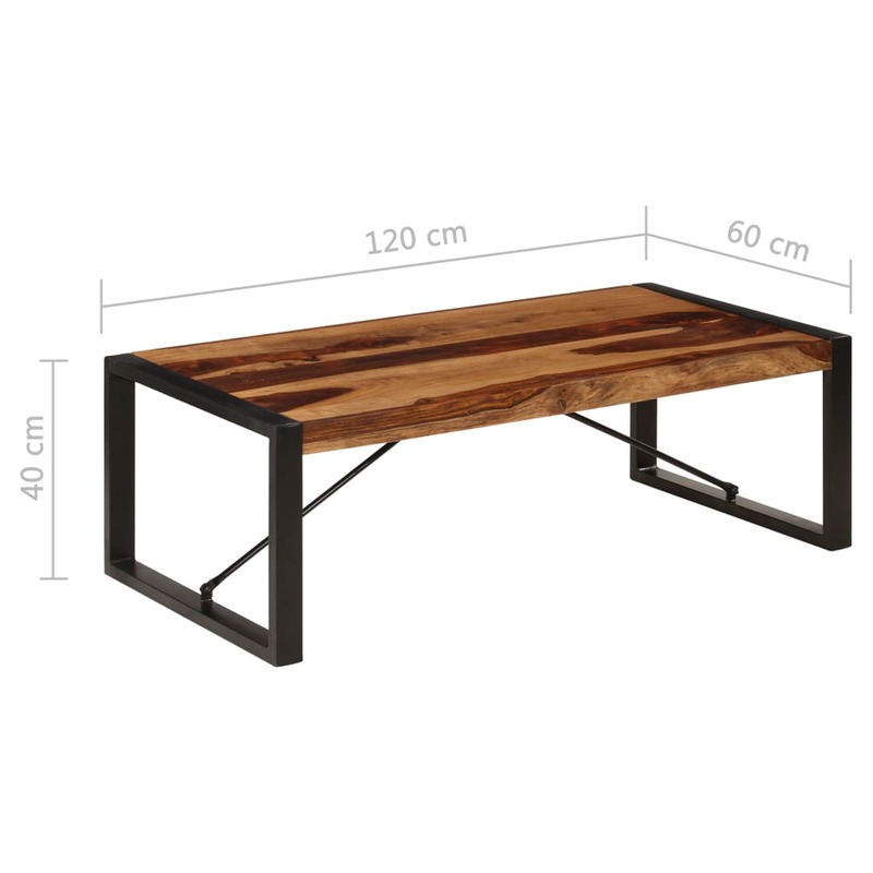 طاولة قهوة 47.2 "x 23.6" x 15.7 "أثاث غرفة معيشة من الخشب الصلب