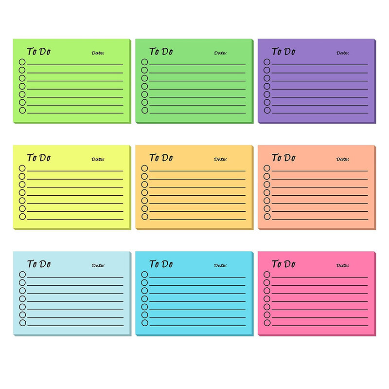 50 ورقة الفلورسنت اللون مثبت ملاحظات ملونة مثبت ملاحظات المفكرة مخطط للقيام قوائم القرطاسية اللوازم المكتبية المدرسية