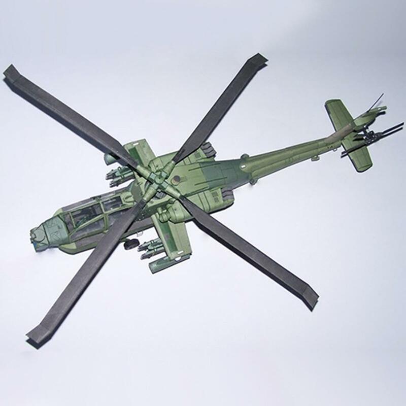 مجموعات بناء طائرات الهليكوبتر للأطفال والكبار ، ألغاز مقاتلات ثلاثية الأبعاد ، ، AH ، 64A