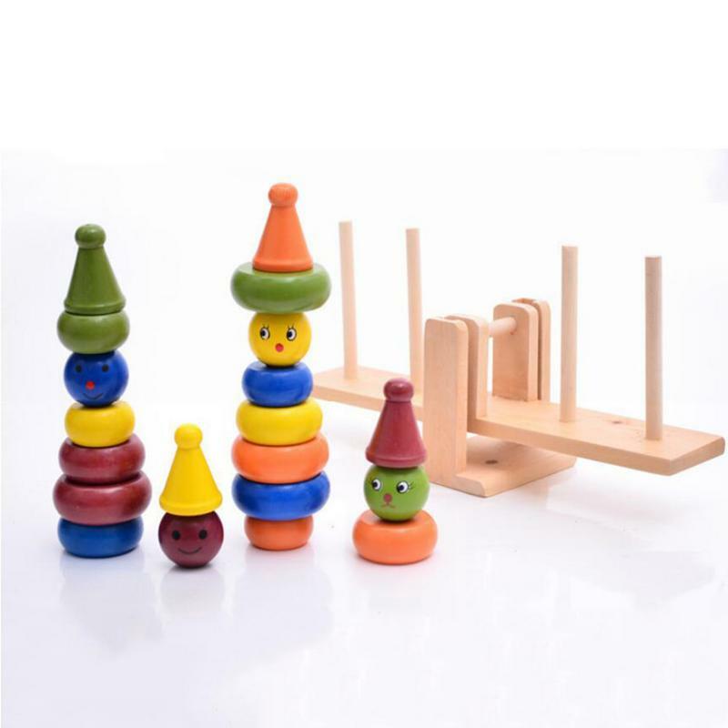 لوحة توازن خشبية للطفل ، التراص كتل اللعب ، تطوير الإدراك ، لعبة تعليمية مونتيسوري