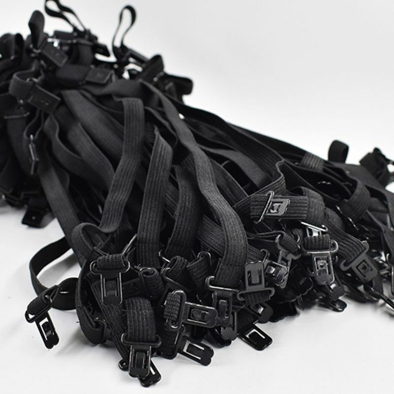 10 قطعة/المجموعة الرجال النساء الاطفال DIY الاكسسوارات القوس التعادل قابل للتعديل البوليستر حزام مع كليب ربطة عنق أسود مطاطا