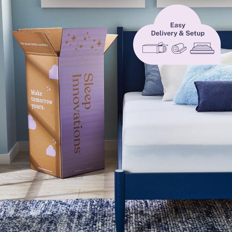 ابتكارات النوم-مارلي 8 بوصة فراش رغوة الذاكرة جل التبريد ، سرير كامل الحجم في صندوق ، دعم شركة متوسطة