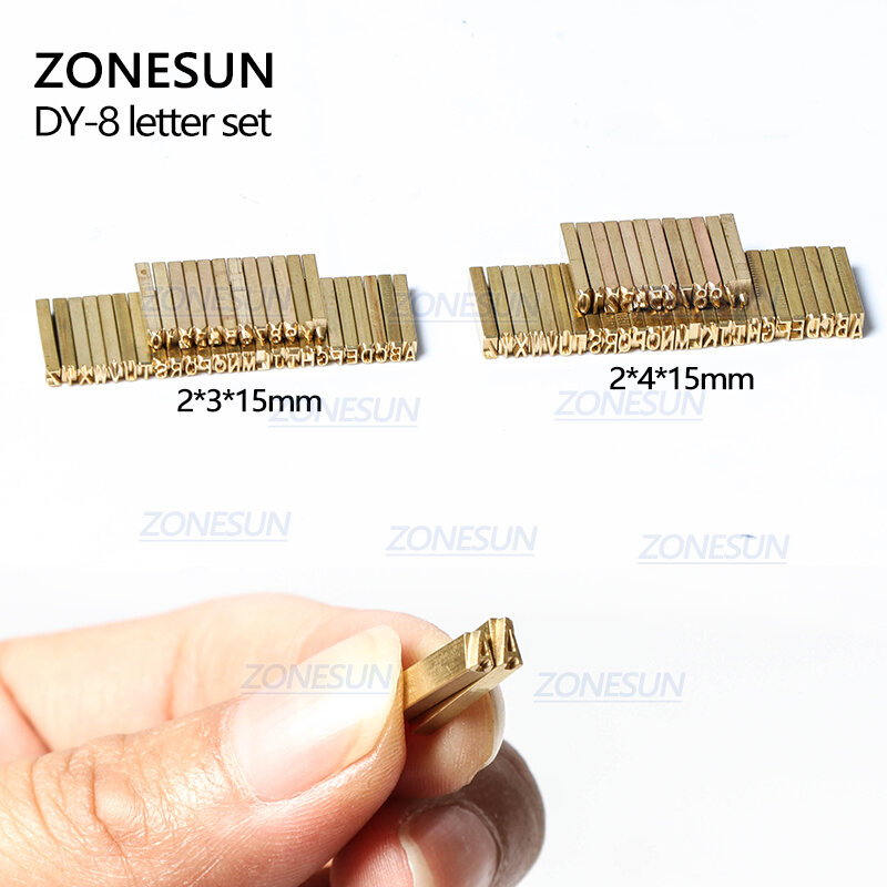 ZONESUN-خطوط الحروف الأبجدية لطابعة الشريط ، رأس الختم الحراري ، قطع غيار آلة طباعة رمز انتهاء الصلاحية