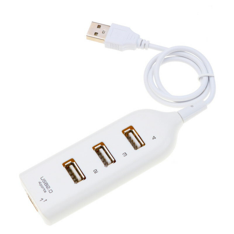 عالية السرعة USB Hub 4 ميناء USB 2.0 مع كابل USB صغير الفاصل محور استخدام محول الطاقة مقبس متعدد لأجهزة الكمبيوتر المحمول الدفتري