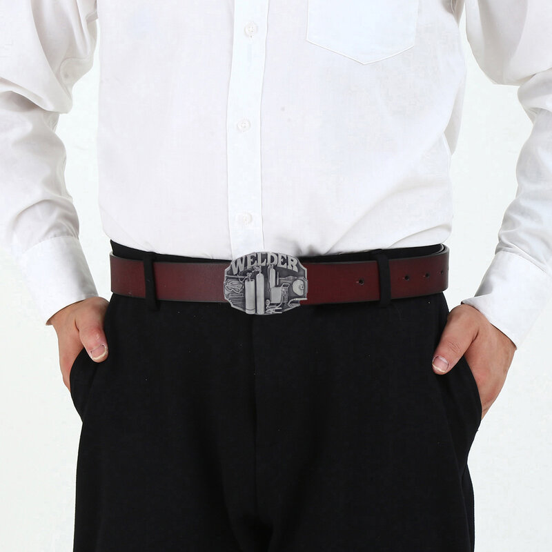 أرخص دروبشيبينغ الغربية رعاة البقر لحام العمال أدوات فاخرة ماركة تصميم المعادن الرجال حزام الابازيم
