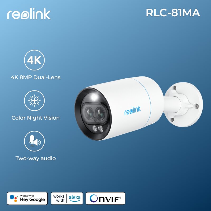ريولينك-كاميرا poe الذكية ، 4k ، عدسة مزدوجة ، كشف منظمة العفو الدولية ، كاميرا ip الأمن ، مع الأضواء ، مقاوم للماء ، في الهواء الطلق