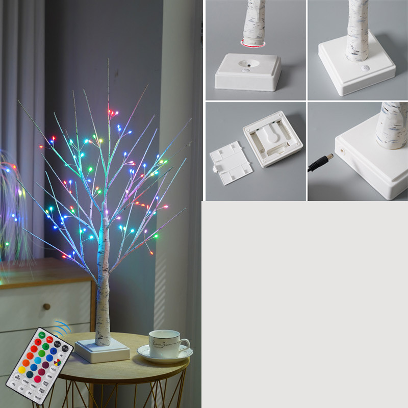 LED الصفصاف الحرف جو ضوء ، ديكور المكاتب المنزلية ، الأشجار مصباح ، مشهد حفلة عيد الميلاد ، 16 لونا