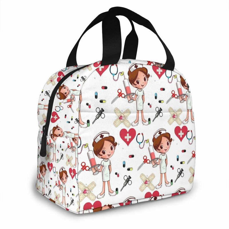 حقيبة الغداء المحمولة الكرتون ممرضة نمط الحرارية معزول الغداء حمل برودة حقيبة يد بينتو الحقيبة الحاويات حقائب الغذاء المدرسية