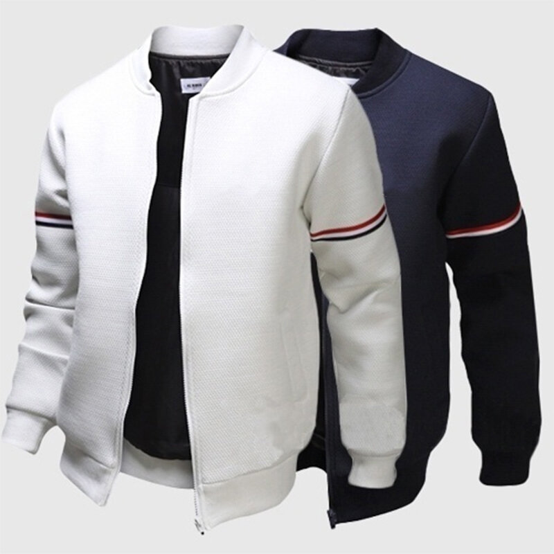 Men's Hot Selling Trend Casual Zipper Sweatshirt Moving Zipper Jacket S-4XL