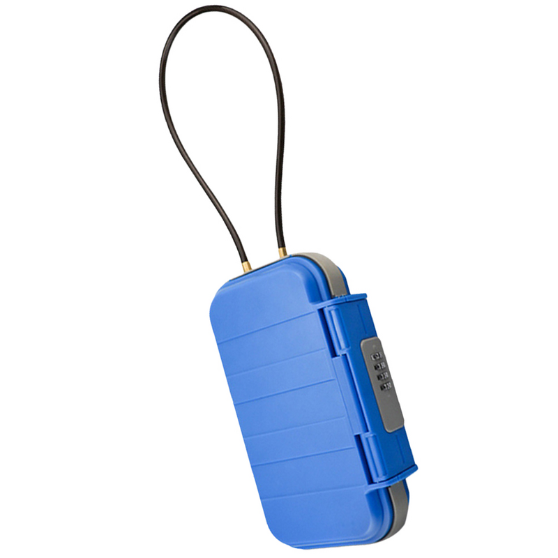 صندوق قفل محمول للسفر ، تركيبة آمنة ومقاومة للماء ، لون أسود
