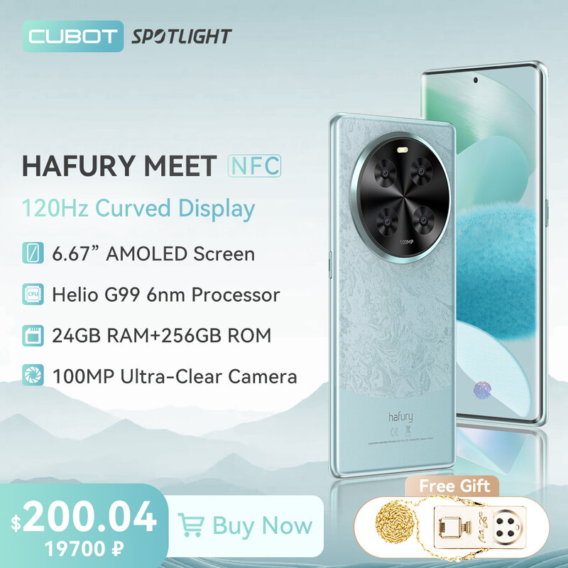 شاشة منحنية Cubot-fury تلتقي بشاشة AMOLED ، العرض العالمي الأول ، ذاكرة رام 24 جيجابايت ، هاتف ذكي 12 + 12 ، ذاكرة روم GB ، هيليو G99 ، 100 ميجا بكسل ، NFC ،