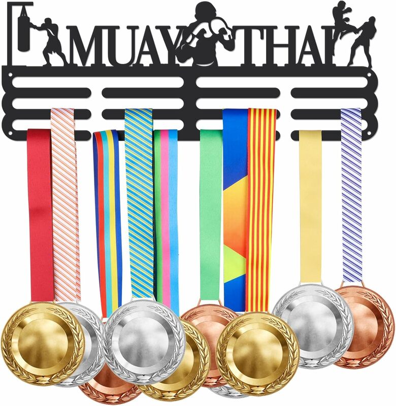 Muay التايلاندية الرياضة ميدالية عرض الرف ، شماعات ميدالية ، حامل الشريط ، جوائز جائزة ، 60 +