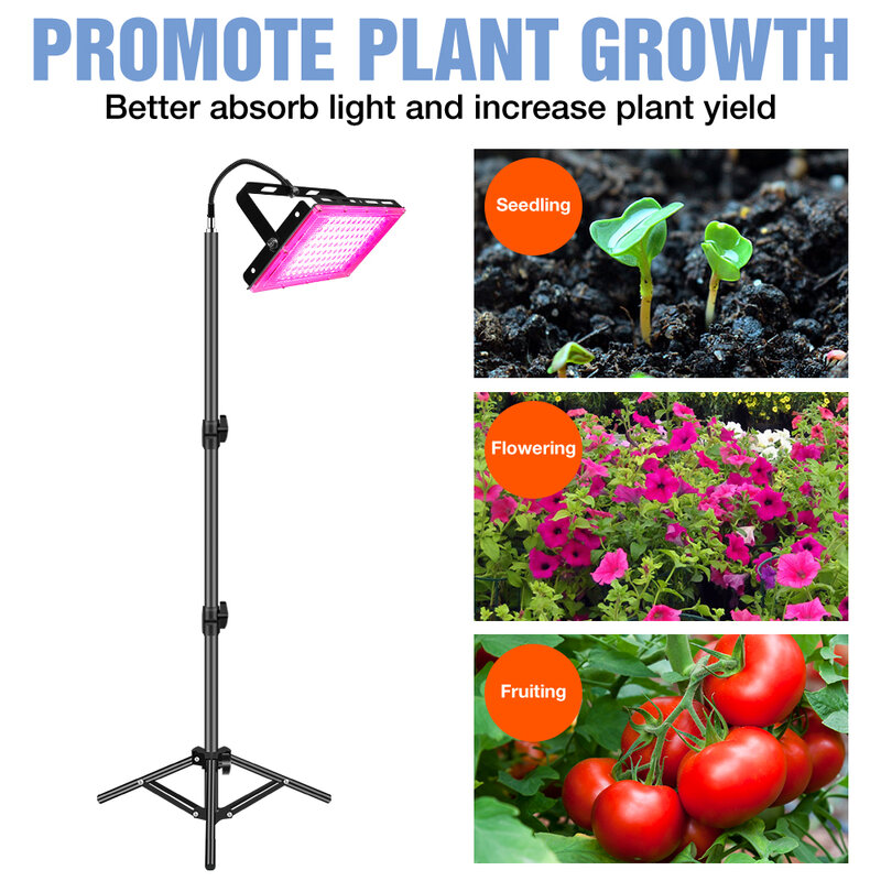 الدفيئة LED نمو النبات مصباح داخلي Phytolamp للنباتات مقاوم للماء ضوء المائية الطيف الكامل Led مصباح النباتات الزهور