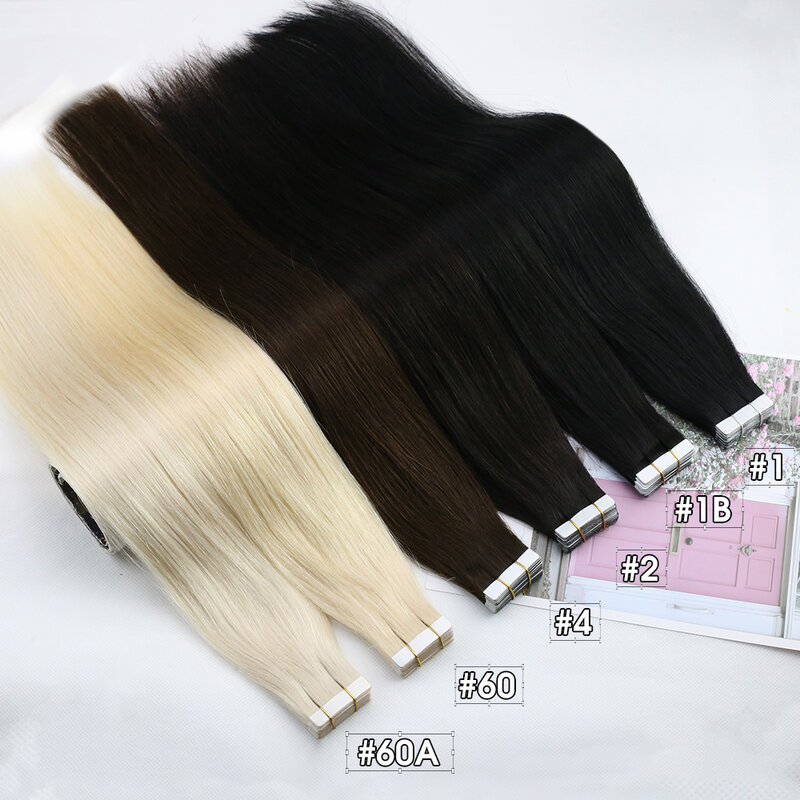 أشرطة من Ugeat لتطويل الشعر البشري للنساء مزودة بشريط ملون في الشعر ، شعر بشري طويل الحجم 26-28 بوصة 20P/40P