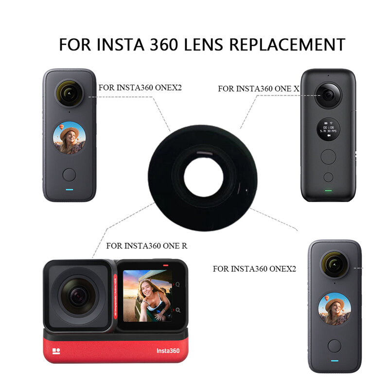 الأصلي Insta360 استبدال الجبهة زجاج عدسة ل Insta360 واحد X2/واحد X/واحد R/واحد كاميرا إصلاح جزء